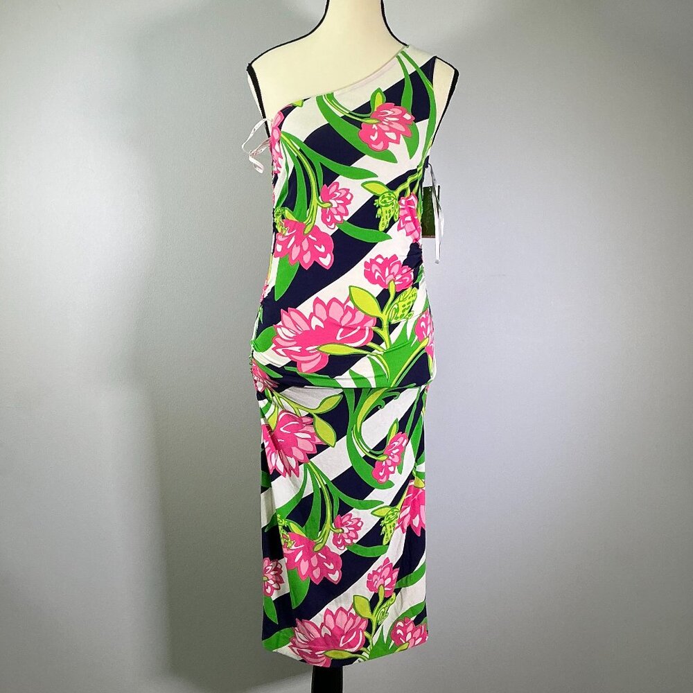 Lilly Pulitzer Madison Women's Size M Floral One Shoulder Dress NWT